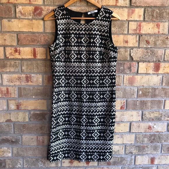 DKNYC Black and Silver Sheath Size 8 - Picture 1 of 6